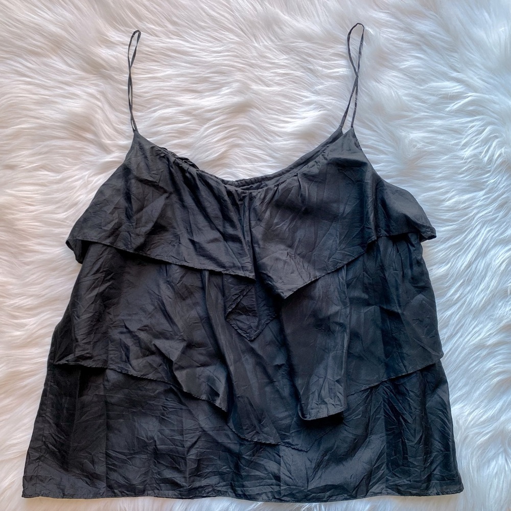 Zimmermann- Black Tiered Tank Top/Blouse